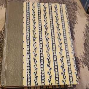 Elegant Blue and Cream Coffee Table Book